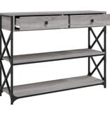 VidaXL Wandtafel 100x28x75 cm bewerkt hout grijs sonoma eikenkleurig