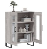 VidaXL Dressoir 69,5x34x90 cm bewerkt hout grijs sonoma eikenkleurig