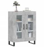 VidaXL Dressoir 69,5x34x90 cm bewerkt hout betongrijs