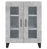 VidaXL Dressoir 69,5x34x90 cm bewerkt hout betongrijs
