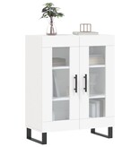 VidaXL Dressoir 69,5x34x90 cm bewerkt hout wit