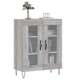 VidaXL Dressoir 69,5x34x90 cm bewerkt hout grijs sonoma eikenkleurig
