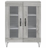 VidaXL Dressoir 69,5x34x90 cm bewerkt hout grijs sonoma eikenkleurig