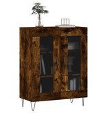 VidaXL Dressoir 69,5x34x90 cm bewerkt hout gerookt eikenkleurig