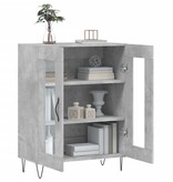 VidaXL Dressoir 69,5x34x90 cm bewerkt hout betongrijs