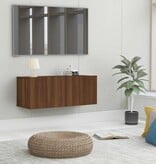 VidaXL Tv-meubel 80x30x30 cm bewerkt hout bruin eikenkleur