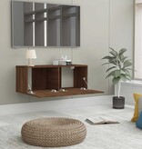 VidaXL Tv-meubel 80x30x30 cm bewerkt hout bruin eikenkleur