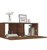 VidaXL Tv-meubel 80x30x30 cm bewerkt hout bruin eikenkleur