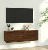 VidaXL Tv-wandmeubel 100x30x30 cm bewerkt hout bruin eikenkleur