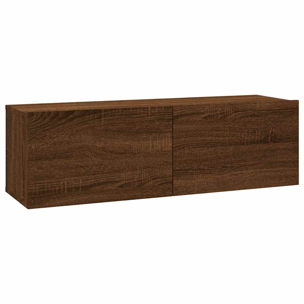 VidaXL Tv-wandmeubel 100x30x30 cm bewerkt hout bruin eikenkleur