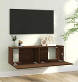 VidaXL Tv-wandmeubel 100x30x30 cm bewerkt hout bruin eikenkleur
