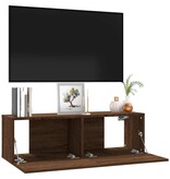 VidaXL Tv-wandmeubel 100x30x30 cm bewerkt hout bruin eikenkleur