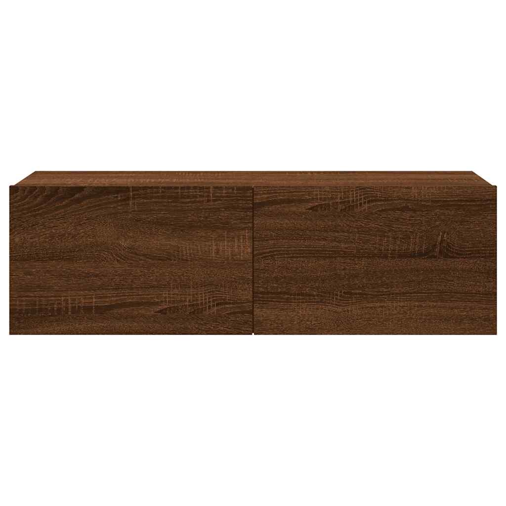 VidaXL Tv-wandmeubel 100x30x30 cm bewerkt hout bruin eikenkleur