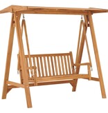 VidaXL Schommelbank 170 cm massief teakhout
