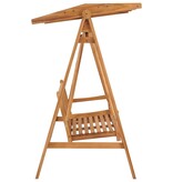 VidaXL Schommelbank 170 cm massief teakhout