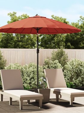 VidaXL Parasol met aluminium paal 270 cm terracottakleurig