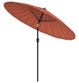 VidaXL Parasol met aluminium paal 270 cm terracottakleurig
