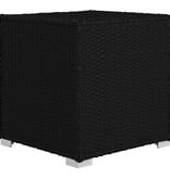 VidaXL Tuin zonligstoelen 3 pcs Zwart 40 x 40 x 40 cm Poly riet