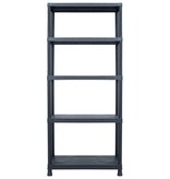 VidaXL Opbergrek 500 kg 90x60x180 cm kunststof zwart