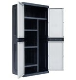 VidaXL Tuinkast Zwart 89 x 54 x 190 cm Kunststof