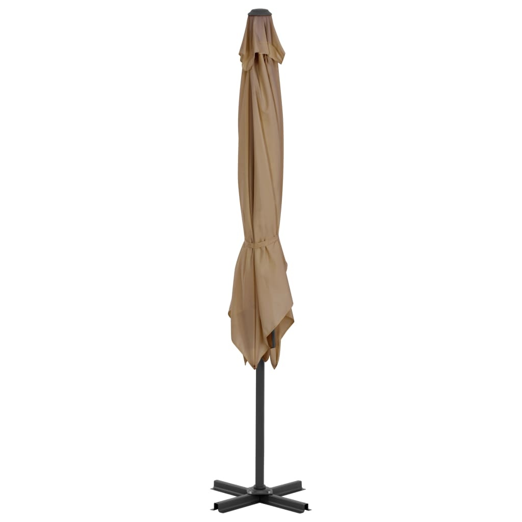 VidaXL Zweefparasol met aluminium paal 250x250 cm taupe