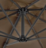 VidaXL Zweefparasol met aluminium paal 250x250 cm taupe