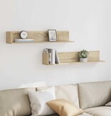 VidaXL Wandschappen 2 st 100x16,5x16,5 cm bewerkt hout sonoma eiken
