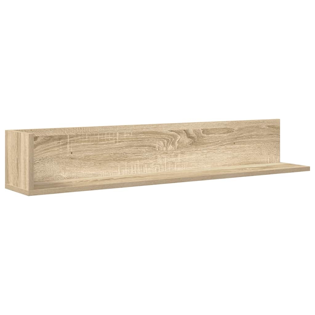 VidaXL Wandschappen 2 st 100x16,5x16,5 cm bewerkt hout sonoma eiken