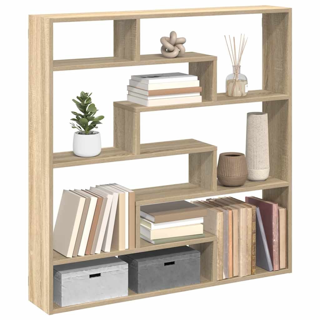 VidaXL Wandschap kubus 7 vakken bewerkt hout sonoma eikenkleurig