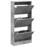 VidaXL Schoenenkast 60x21x125,5 cm bewerkt hout betongrijs