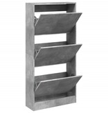 VidaXL Schoenenkast 60x21x125,5 cm bewerkt hout betongrijs