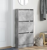 VidaXL Schoenenkast 60x21x125,5 cm bewerkt hout betongrijs