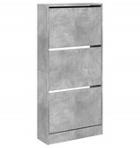VidaXL Schoenenkast 60x21x125,5 cm bewerkt hout betongrijs