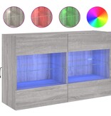 VidaXL Tv-wandmeubel met LED-verlichting 98,5x30x60,5 cm grijs sonoma