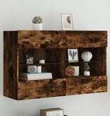 VidaXL Tv-wandmeubel met LED-verlichting 98,5x30x60,5 cm gerookt eiken