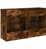 VidaXL Tv-wandmeubel met LED-verlichting 98,5x30x60,5 cm gerookt eiken