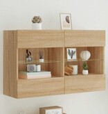 VidaXL Tv-wandmeubel met LED-verlichting 98,5x30x60,5 cm sonoma eiken