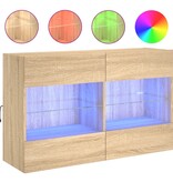 VidaXL Tv-wandmeubel met LED-verlichting 98,5x30x60,5 cm sonoma eiken