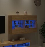 VidaXL Tv-wandmeubel met LED-verlichting 98,5x30x60,5 cm sonoma eiken