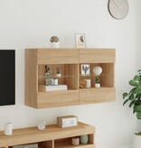 VidaXL Tv-wandmeubel met LED-verlichting 98,5x30x60,5 cm sonoma eiken