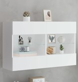 VidaXL Tv-wandmeubel met LED-verlichting 98,5x30x60,5 cm wit