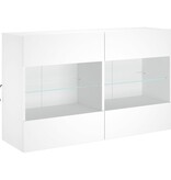 VidaXL Tv-wandmeubel met LED-verlichting 98,5x30x60,5 cm wit