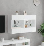 VidaXL Tv-wandmeubel met LED-verlichting 98,5x30x60,5 cm wit