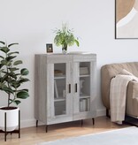 VidaXL Dressoir 69,5x34x90 cm bewerkt hout grijs sonoma eikenkleurig