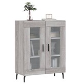 VidaXL Dressoir 69,5x34x90 cm bewerkt hout grijs sonoma eikenkleurig