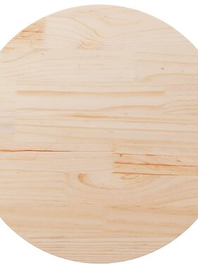 VidaXL Tafelblad Ø80x2,5 cm massief grenenhout
