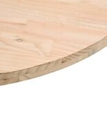 VidaXL Tafelblad Ø80x2,5 cm massief grenenhout