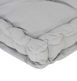 VidaXL Palletvloerkussen 120x80x10 cm katoen grijs