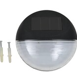 VidaXL LED-wandlampen solar rond zwart 12 st