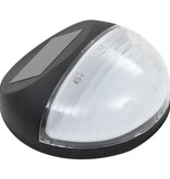 VidaXL LED-wandlampen solar rond zwart 12 st